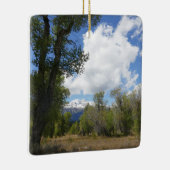 Zonnig Uitzicht van Grand Teton Mountain Keramisch Ornament (Rechts)