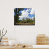 Zonnig Uitzicht van Grand Teton Mountain Poster (Keuken)