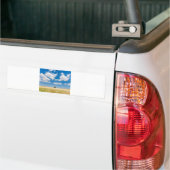 zonnig veld bumpersticker (Op Truck)
