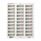 Zonnig water monogram etiket (Full Sheet)