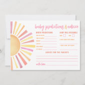 Zonnige Advies Voorspellingskaart Zon Baby Shower Kaart (Voorkant)
