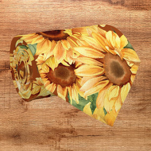 Zonnige Aquarel Gele Zonnebloem Heren Das
