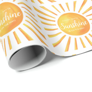 Zonnige Babyborrel Cadeaupapier