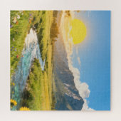 Zonnige Bergweide Legpuzzel (Horizontaal)