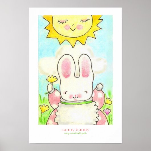Zonnige Bunny poster (Voorkant)