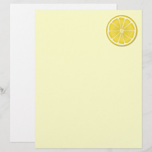 Zonnige citroen briefpapier (Voorkant / Achterkant)