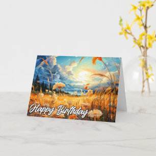 Zonnige Dag In De Prairie   Gefeliciteerd Kaart