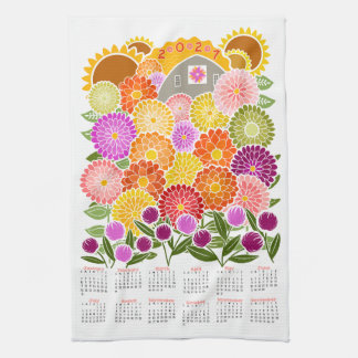 Zonnige Dag Kalender Theedoek