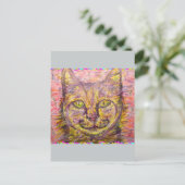 zonnige dag kat hé briefkaart (Staand voorkant)