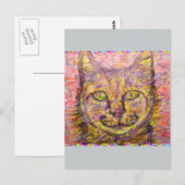 zonnige dag kat hé briefkaart (Voorkant / Achterkant)