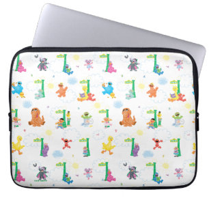 Zonnige Dag Sesamstraat Patroon Laptop Sleeve