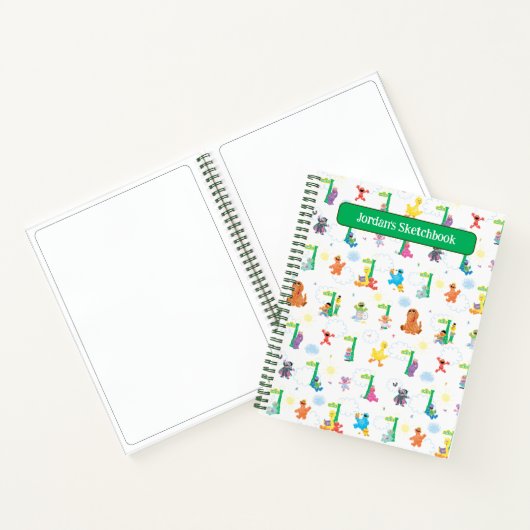 Zonnige Dag Sesamstraat Patroon Tekening Notitieboek (Binnen)