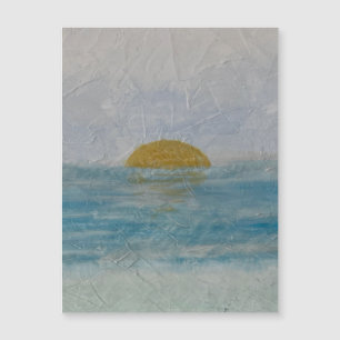 Zonnige Dag Waterverf Strand Magnetische Kaart