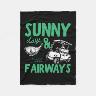 Zonnige Dagen En Fairways Illustratie Fleece Deken