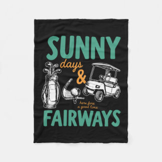 Zonnige Dagen En Fairways Kunstwerk Fleece Deken