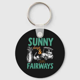 Zonnige Dagen En Fairways Kunstwerk Sleutelhanger