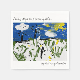 Zonnige dagen op een landelijk Art Paper servet