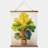 Zonnige Fiddle Leaf Fig Tree Hangend Wandkleed (Voorkant)