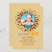 Zonnige foto uitnodiging (Voorkant / Achterkant)