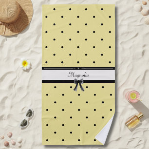 Zonnige Gele Chic Zomer Vakantie Strandhanddoek Strandlaken
