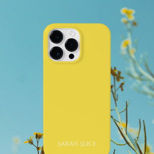 Zonnige Gele Effen Kleur Zomer Sunshine Naam iPhone 16 Pro Max Hoesje