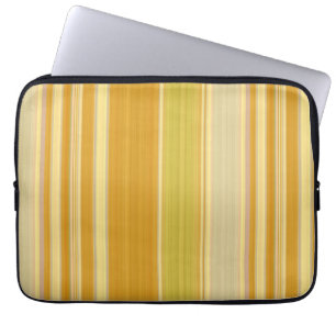 Zonnige Gele Strepen Laptop Sleeve