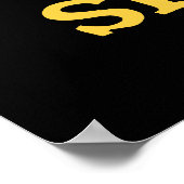 zonnige kant op Funny Fried Egg Pun Dark BG Poster (Hoek)