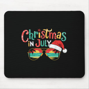 Zonnige kerst in juli Zomer Kerststrand Vakantie Muismat