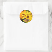 Zonnige Marigolds denken aan You Square Sticker (Tas)