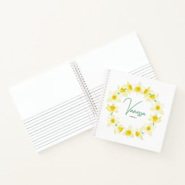 Zonnige narcissen. notitieboek