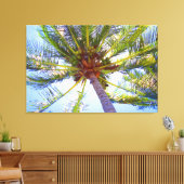 ZONNIGE PALM 32x48 Canvas Afdruk (Insitu (Woonkamer))