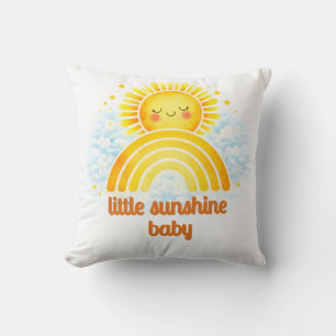 Zonnige Regenboog Babykamer Illustratie Kussen