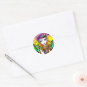 "Zonnige" Schattigee regenboog vlinder fee Sticker (Envelop)