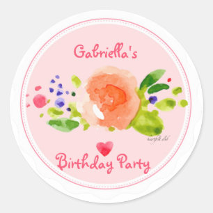 Zonnige Waterverf Sticker