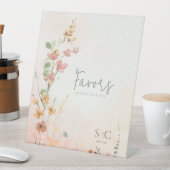 Zonnige Wildflower bruiloft gunsten Gradient ID102 Reclamebord Met Voetstuk (Insitu)