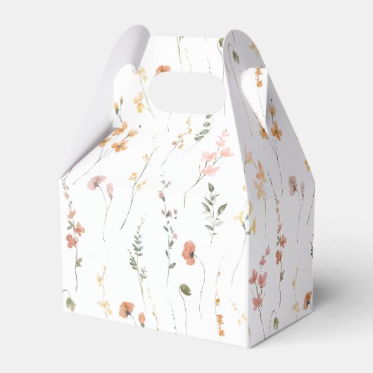 Zonnige Wildflower Bruiloft Roze ID1023 Bedankdoosjes (Achterkant)