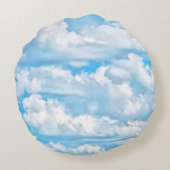 Zonnige wolken decor dansend geluk rond kussen (Achterkant)