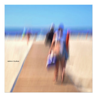 Zonnige Zomer Strand kleurrijke Oceaan Zon Zomer Z Foto Afdruk