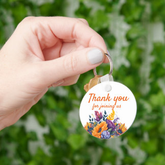 Zonnige Zomer Zonnebloem Bruidsontbijt Uitnodiging Sleutelhanger