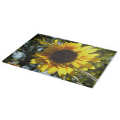 Zonnige Zonnebloem Glas Snijplank (Hoek)