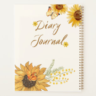 Zonnige Zonnebloem & Vlinder Zonne aesthetic Planner