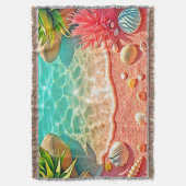 Zonovergoten Beach Shells Design Deken (Voorkant Verticaal)