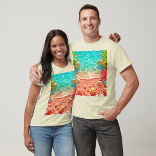 Zonovergoten Beach Shells Design T-shirt