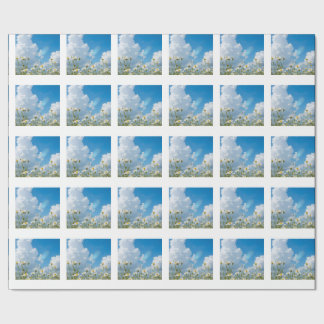 Zonovergoten bloemblaadjes cadeaupapier