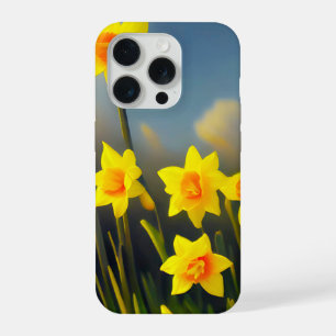 Zonovergoten Bloemen: Gouden Narcissen in volle gl iPhone 15 Pro Hoesje