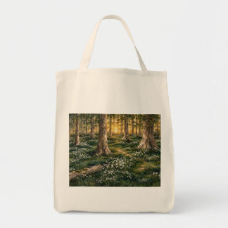 Zonovergoten Bos Wilde Bloemen Bos Tote Bag