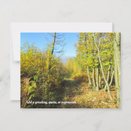 Zonovergoten Bossen in de herfst - gepersonaliseer Briefkaart