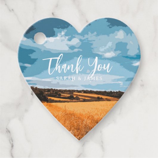 Zonovergoten Gouden Landelijke Zomer Landelijk Vel Bedankjes Labels (Voorkant)