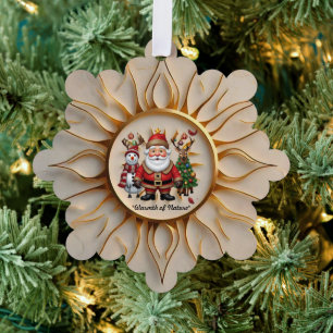 Zonovergoten gouden uur ornament kaart