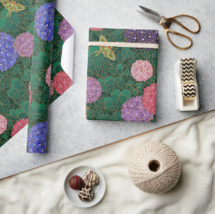 Zonovergoten Hortensia Tuin Brons Groot Cadeaupapier